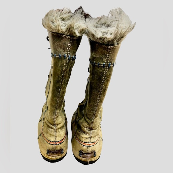 Sorel Women’s Cate The Great Brown Gray Leather Faux Fur Winter Boots Size 6 - Picture 15 of 16